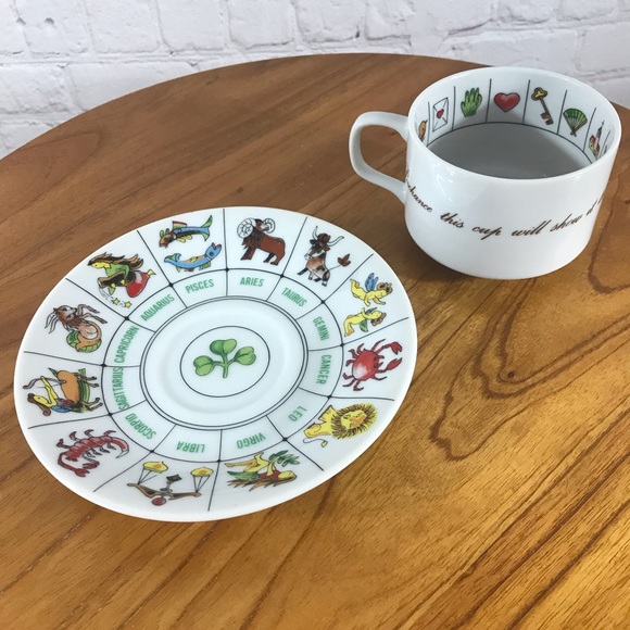 Vtg. Tea Leaf Reading Teacup and Saucer - Picture 2 of 6